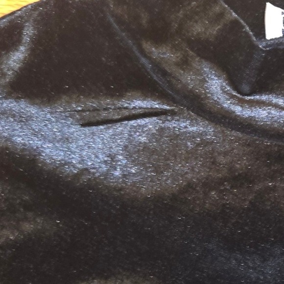 Impressions of California Black Velvet A-Line Dress Long Sleeve Vintage 90s M - Picture 10 of 11
